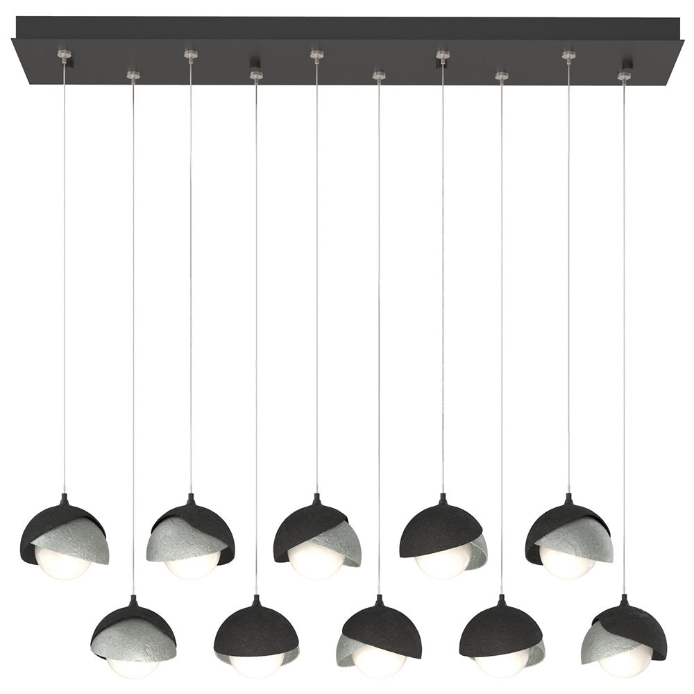 Brooklyn 10-Light Double Shade Rectangular Multi-Light Pendant