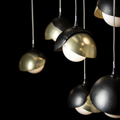 Brooklyn 10-Light Double Shade Rectangular Multi-Light Pendant