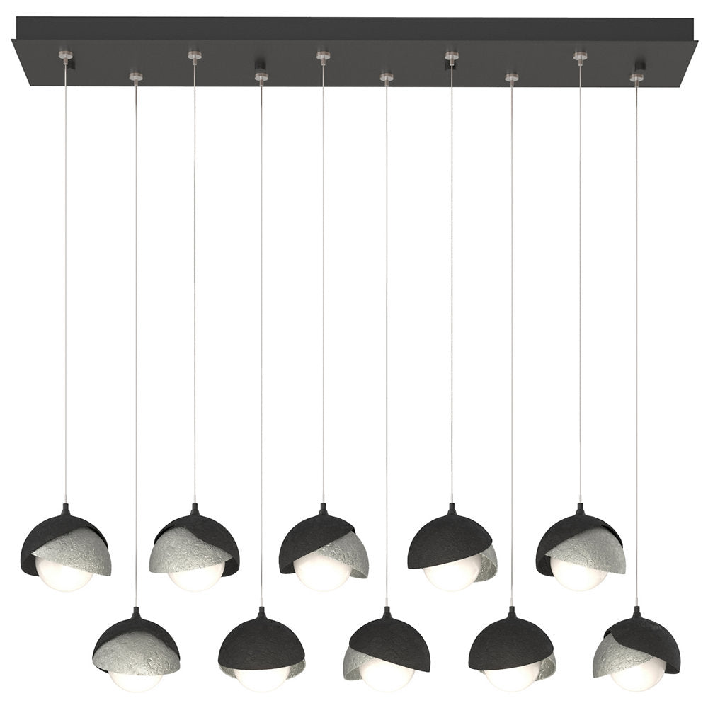 Brooklyn 10-Light Double Shade Rectangular Multi-Light Pendant