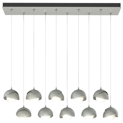 Brooklyn 10-Light Double Shade Rectangular Multi-Light Pendant