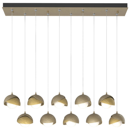 Brooklyn 10-Light Double Shade Rectangular Multi-Light Pendant