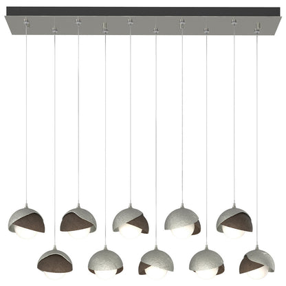 Brooklyn 10-Light Double Shade Rectangular Multi-Light Pendant