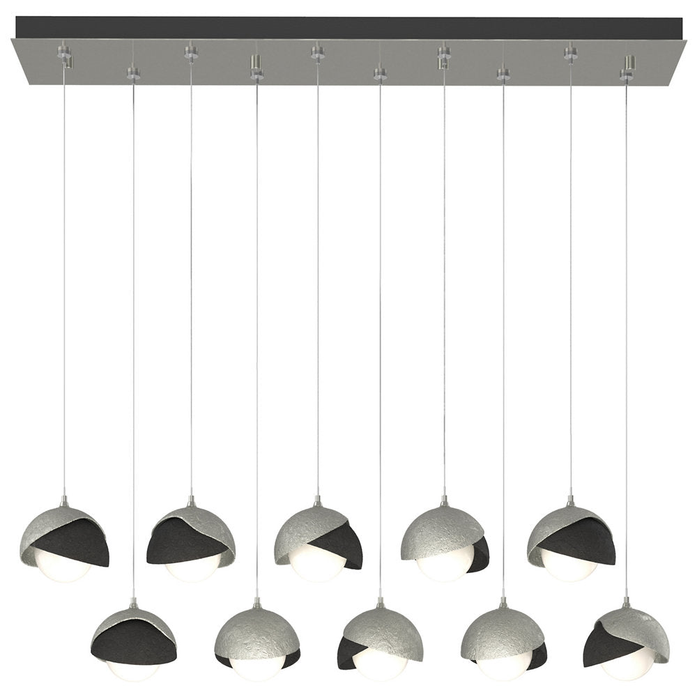Brooklyn 10-Light Double Shade Rectangular Multi-Light Pendant