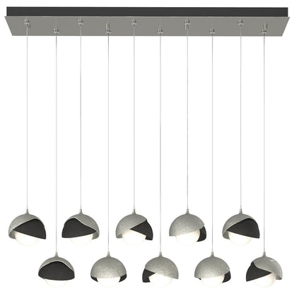 Brooklyn 10-Light Double Shade Rectangular Multi-Light Pendant