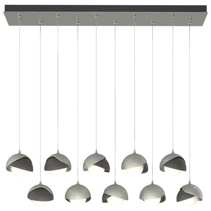 Brooklyn 10-Light Double Shade Rectangular Multi-Light Pendant