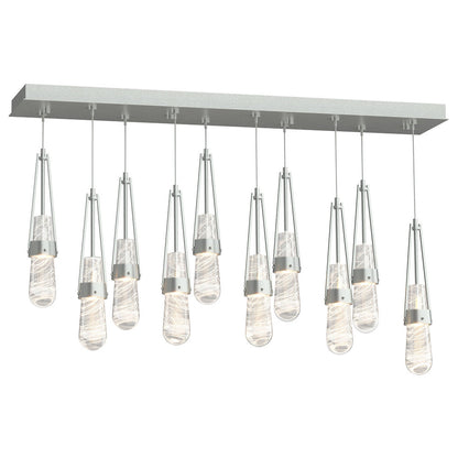 Link 10-Light Blown Glass Rectangular Multi-Light Pendant