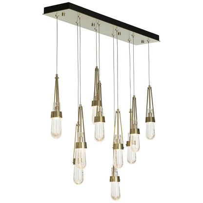 Link 10-Light Blown Glass Rectangular Multi-Light Pendant
