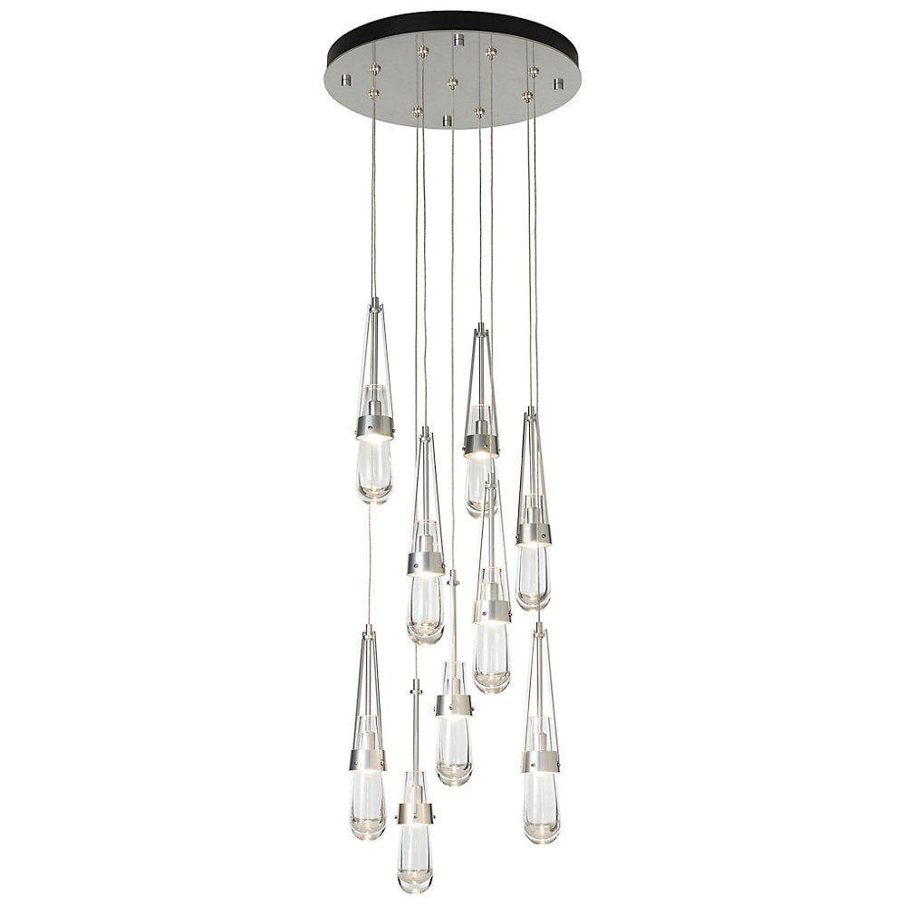 Link Clear Glass Round Multi-Light Pendant