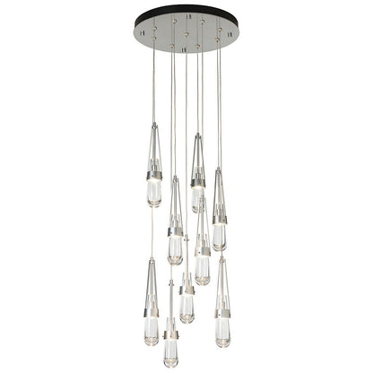 Link Clear Glass Round Multi-Light Pendant
