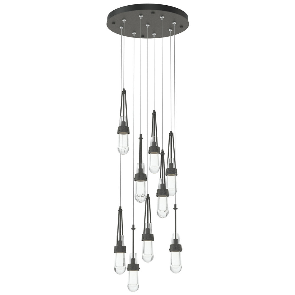 Link Clear Glass Round Multi-Light Pendant