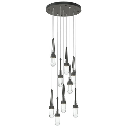 Link Clear Glass Round Multi-Light Pendant