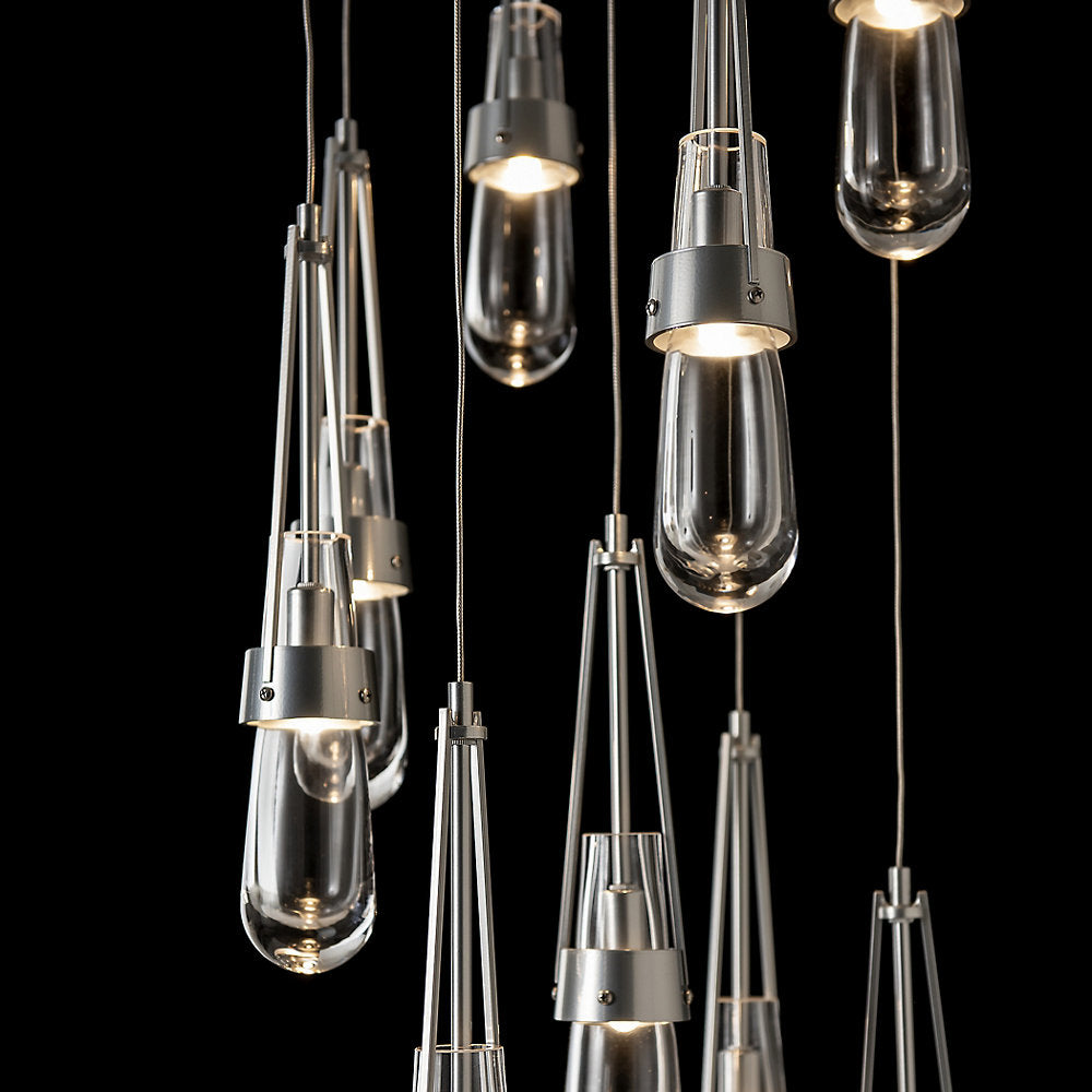 Link Clear Glass Round Multi-Light Pendant