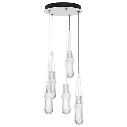 Link Clear Glass Round Multi-Light Pendant