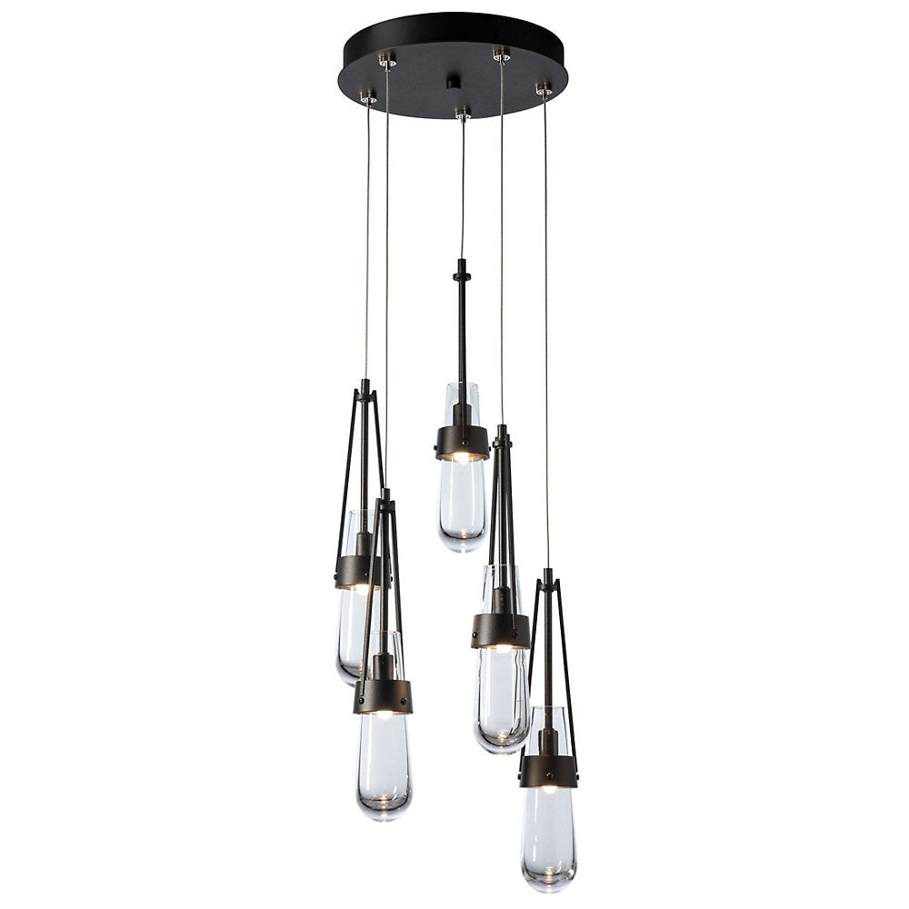 Link Clear Glass Round Multi-Light Pendant