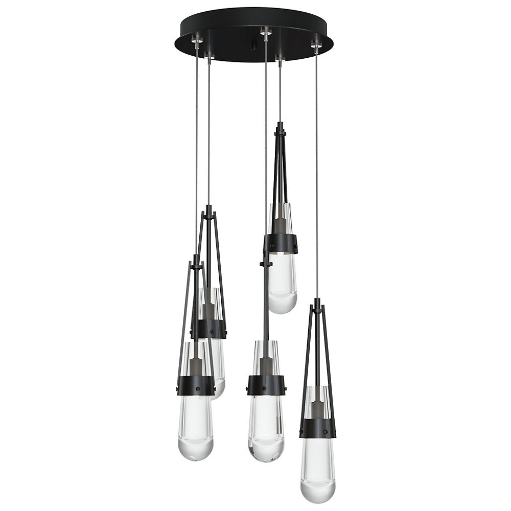 Link Clear Glass Round Multi-Light Pendant