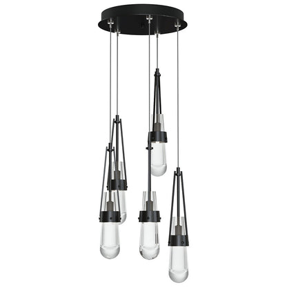 Link Clear Glass Round Multi-Light Pendant