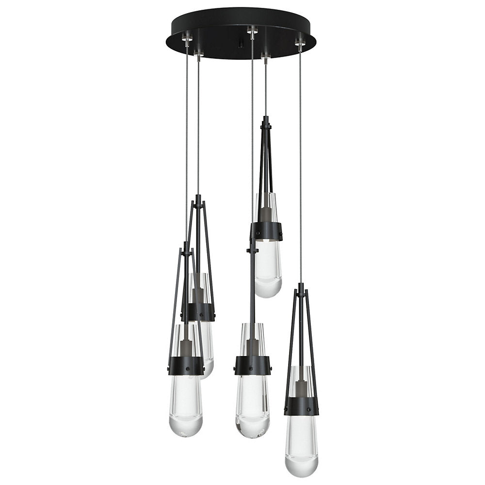 Link Clear Glass Round Multi-Light Pendant