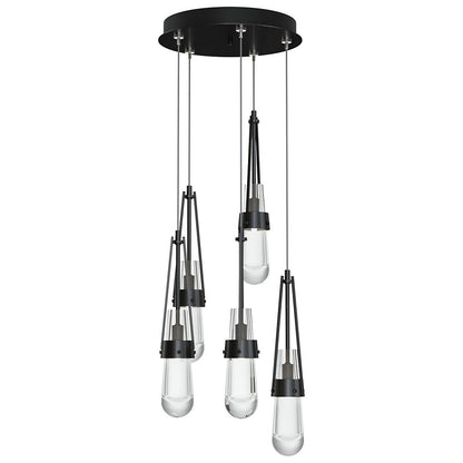 Link Clear Glass Round Multi-Light Pendant