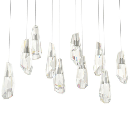 Luma 10-Light Crystal Rectangular Multi-Light Pendant