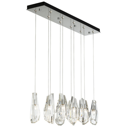 Luma 10-Light Crystal Rectangular Multi-Light Pendant