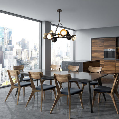 Brooklyn 9-Light Double Shade Ring Pendant