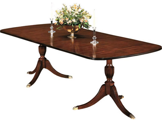2208 Extendable Rectangular Double Pedestal Dining Table