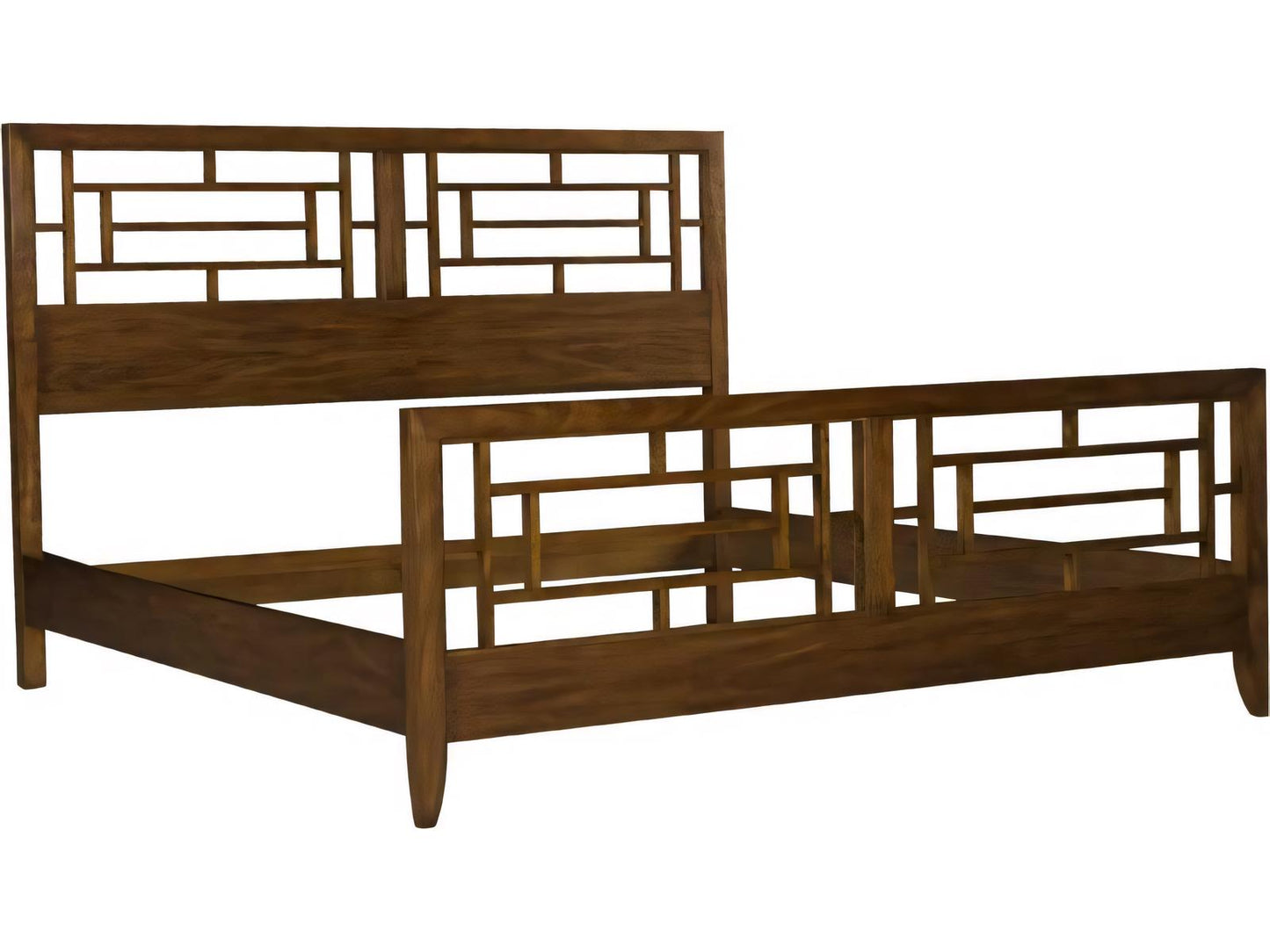 400 King Panel Bed in Brown Mahogany Wood