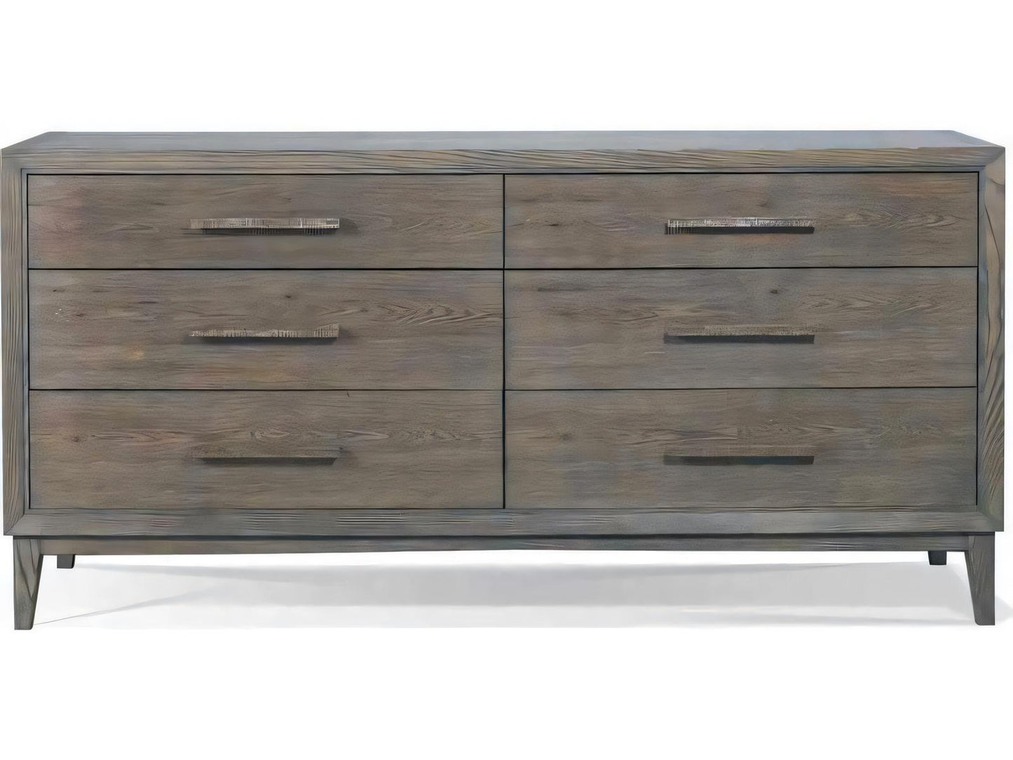 Odyssey 6-Drawer Gray Ash Wood Double Dresser with Soft Close Drawers