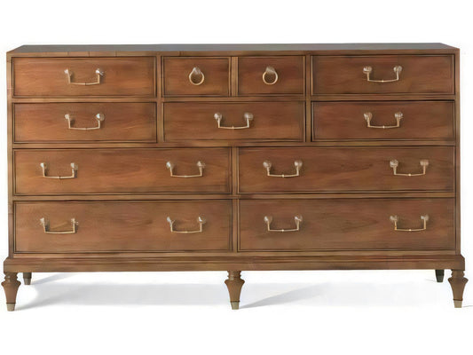Metropolitan Classics Brown Cherry Wood 10-Drawer Triple Dresser