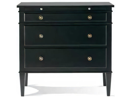 Metropolitan Classics 3-Drawer Nightstand in Black Cherry Wood