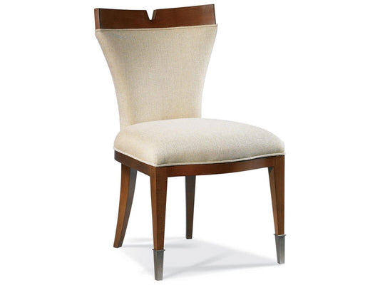 Stratos Upholstered Beech Wood Dining Side Chair in Beige
