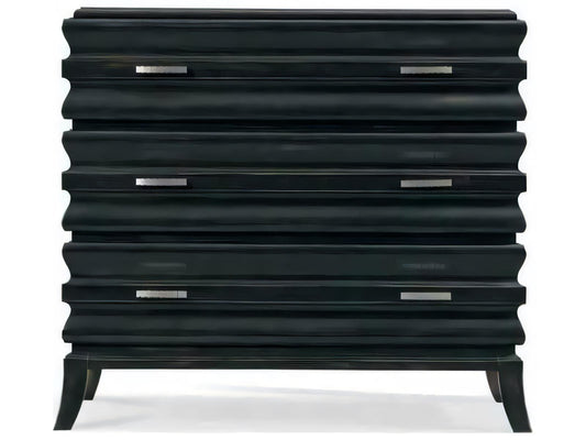 Transitions 3-Drawer Nightstand in Black Ebony Finish