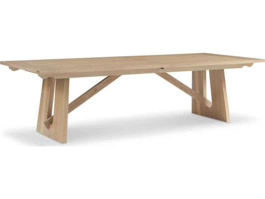 Revival 81 Primland Trestle Rectangular Dining Table in Light Oak
