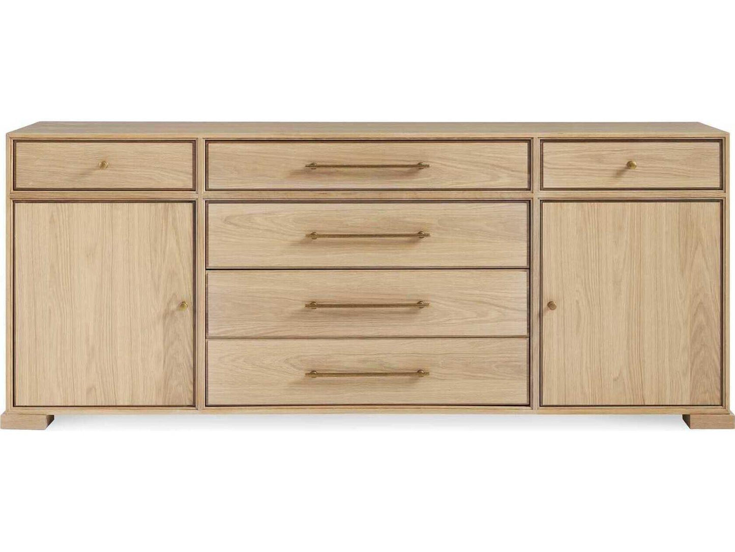 McCormick 6-Drawer Triple Dresser in Brown Oak
