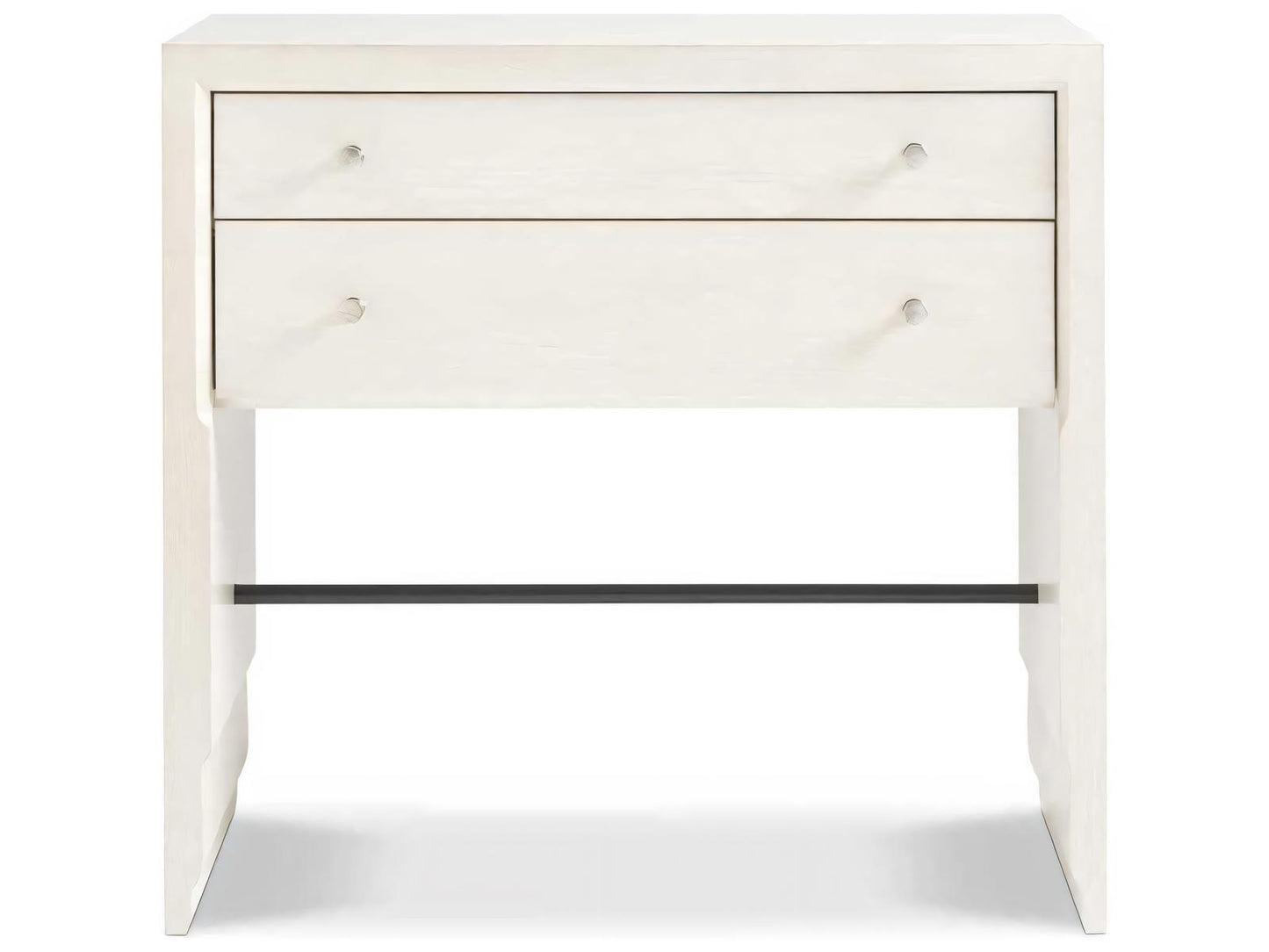 Revival 81 2-Drawer Nightstand in Dark Oak with Satin Brass Hardware