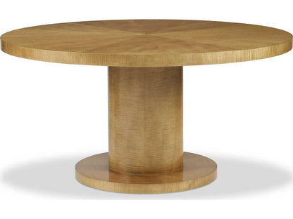 Leighton Round Wood Dining Table in Champagne