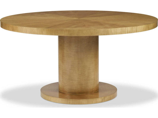 Leighton Round Wood Dining Table in Champagne