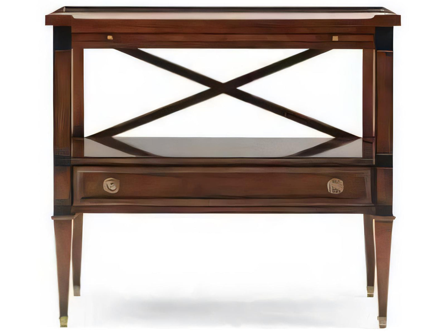 Continental Classics 1-Drawer Nightstand in Brown Cherry Wood