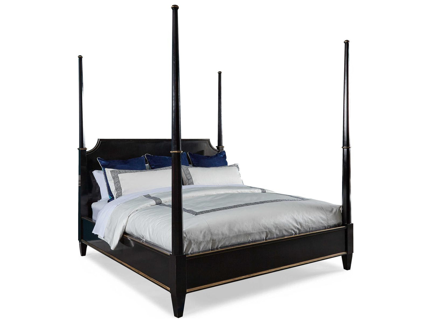 Innovation King Four Poster Bed in Black Tie Lacquer Finish