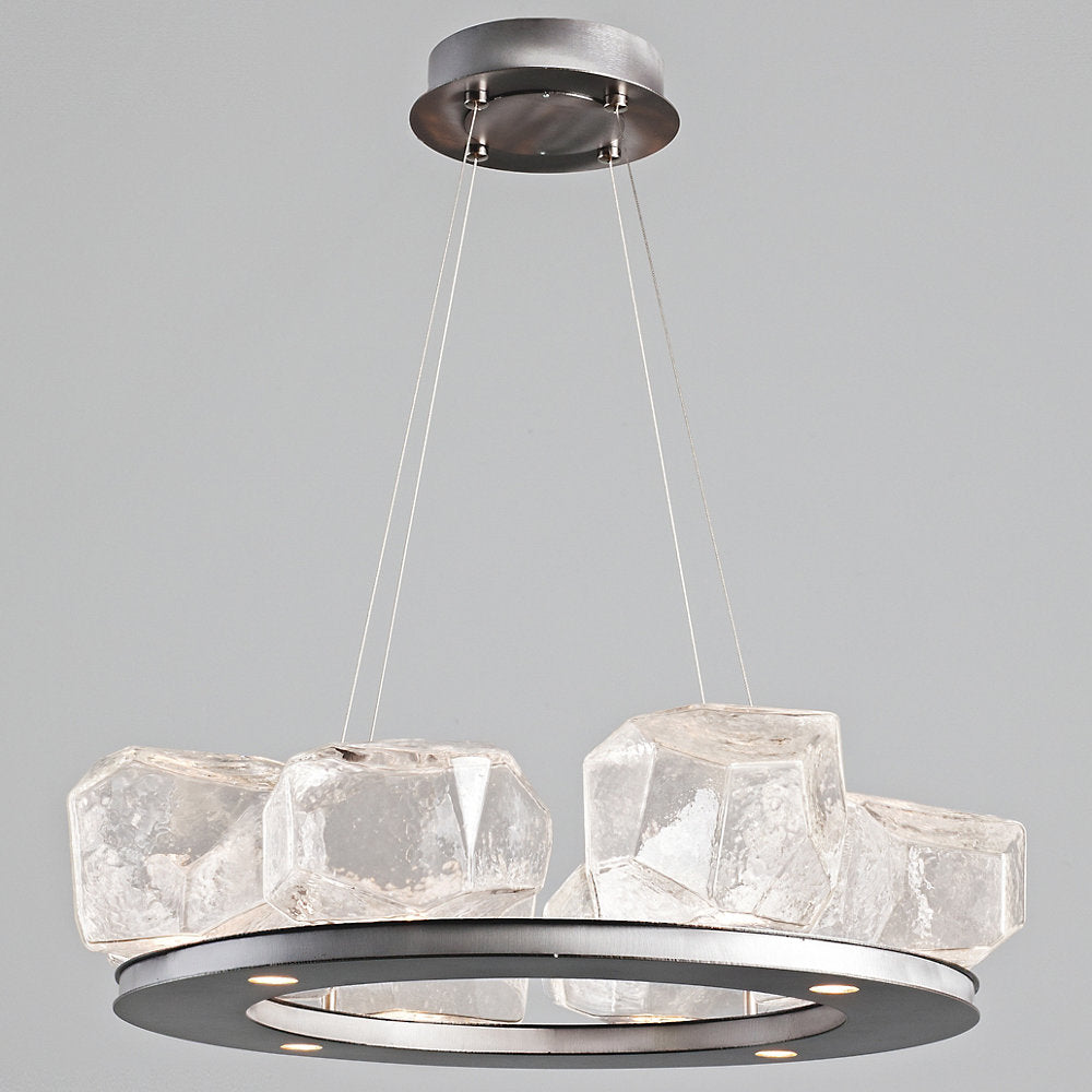 Gem Bezel LED Ring Chandelier