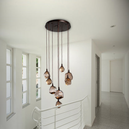 Gem Round LED Multi-Light Pendant