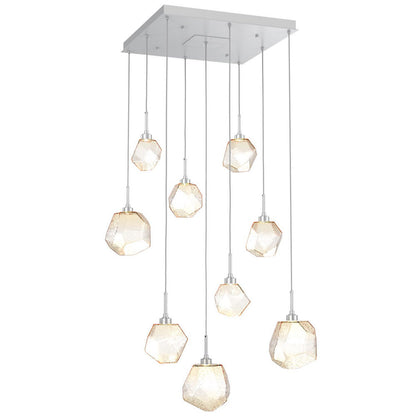 Gem Square LED Multi-Light Pendant