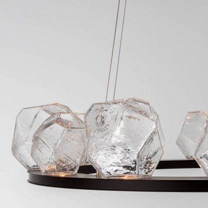 Gem Bezel Ring 2-Tier Chandelier