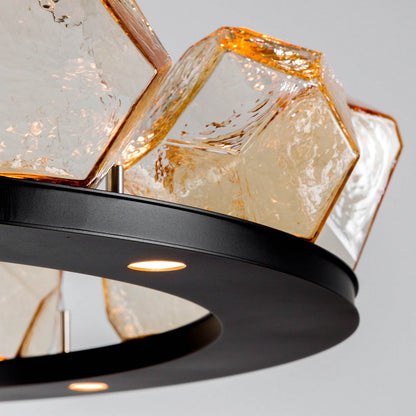 Gem Bezel Ring 2-Tier Chandelier