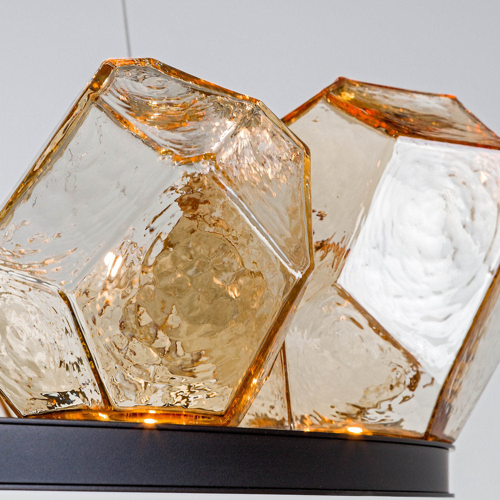Gem Bezel Ring 2-Tier Chandelier