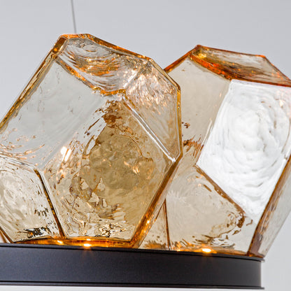Gem Bezel Ring 2-Tier Chandelier
