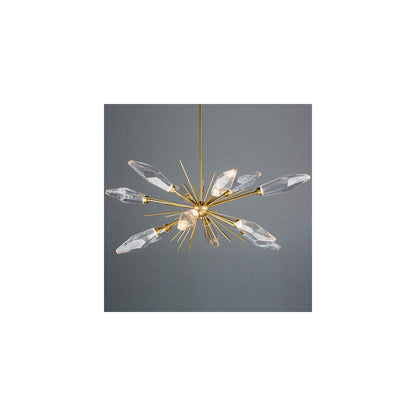 Rock Crystal Oval Starburst Chandelier