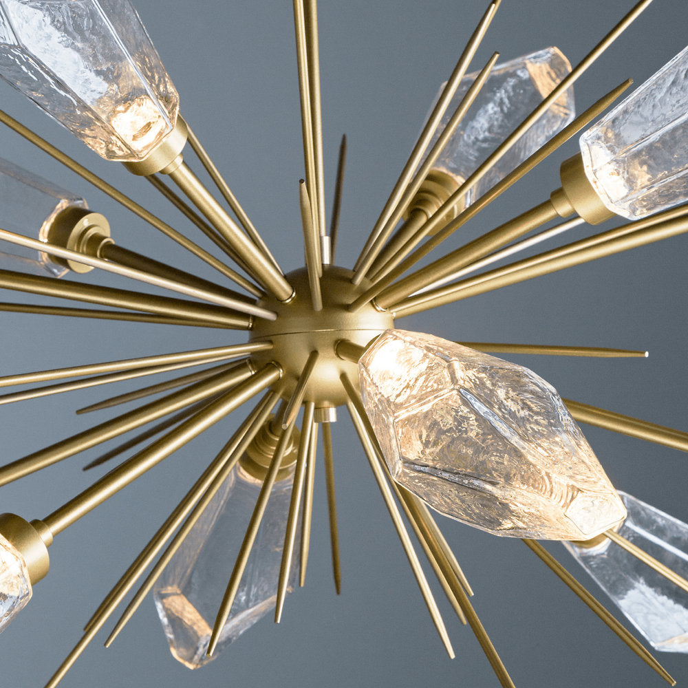 Rock Crystal Oval Starburst Chandelier