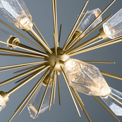 Rock Crystal Oval Starburst Chandelier