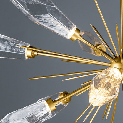 Rock Crystal Oval Starburst Chandelier